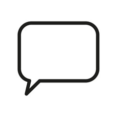 Fototapeta premium Creative icon design in simple style. Bubble speech outline isolated on white. Vector illustration.