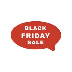 Black friday sale and speech bubble