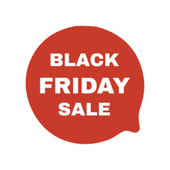 Black friday sale and speech bubble
