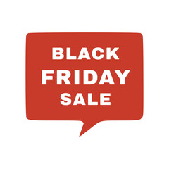 Black friday sale and speech bubble