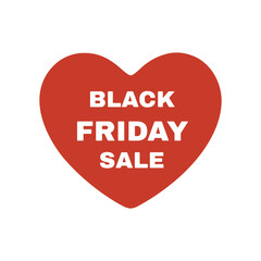 Black friday sale and heart shape