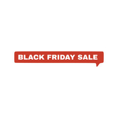 Black friday sale and speech bubble