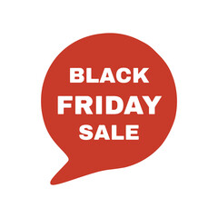 Black friday sale and speech bubble