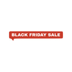 Black friday sale and speech bubble