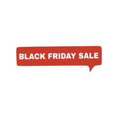 Black friday sale and speech bubble