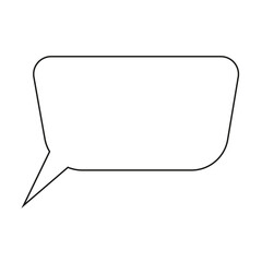 Naklejka premium Creative icon design in simple style. Bubble speech outline isolated on white. Vector illustration.