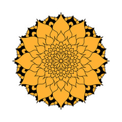 Flower mandala vector art illustration