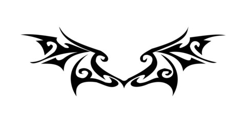 Bird wings vector icon. Angel wings icon