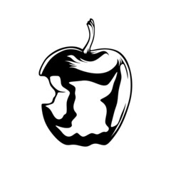 Apple Logo design. Apple Silhouette vector illustration