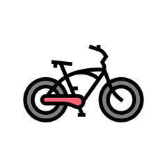 cruiser bike color icon vector. cruiser bike sign. isolated symbol illustration