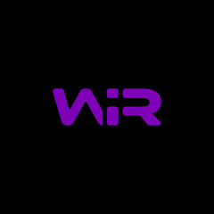 WiR Logo Creative Modern Minimal Alphabet W i R Initial Letter Mark Monogram Editable in Vector Format