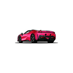 sport car isolated vector, best for car community or club or car sticker