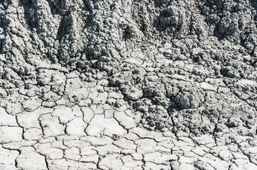 Cracked texture of dry soil