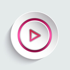 Music button design element for your website, page, template, layout. Graphic design creative element. Vector illustration.