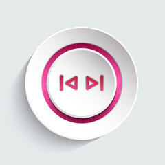 Music button design element for your website, page, template, layout. Graphic design creative element. Vector illustration.