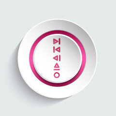 Music button design element for your website, page, template, layout. Graphic design creative element. Vector illustration.
