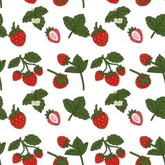 Seamless STRAWBERRY pattern..