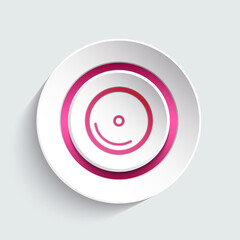 Music button design element for your website, page, template, layout. Graphic design creative element. Vector illustration.