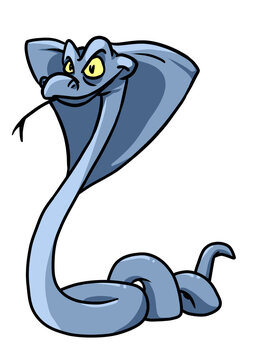 Dangerous evil snake cobra character illustration