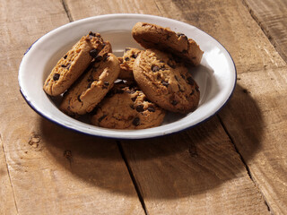 homemade cookies served on a rustic wooden pallet