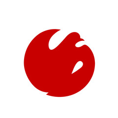 Bird logo icon sign Brave pigeon symbol Wing emblem Modern design for fighting club security service gun shop Japan style Fashion print clothes apparel greeting invitation card cover flyer poster ad