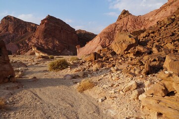 Beautiful colours of mountains near Israel Route in South