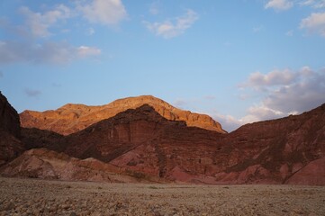 Naklejka premium Beautiful colours of mountains near Israel Route in South
