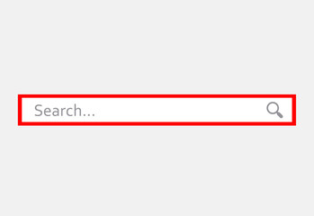 www search bar icon isolated on white background. www search bar icon for web site, app, ui and logo. Search bar vector concept