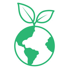 Eco earth logo vector isolated on gray background. Trendy eco earth logo in flat style. Template for app, product, label, ui, logo, poster and web site. Creative art concept, vector illustration