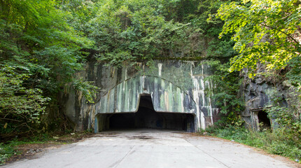 lost place near Zeljava, Aerodrom Željava, plane and cavern, near Bosnian border, Croatia, Europe