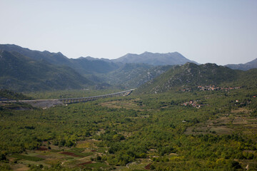 view on hihgway of croatia in croatian backland, Europe