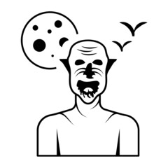 Blood Sucker Concept, Death Eater  Vector Icon Design, Halloween costume Symbol, Holiday Celebrations Face Mask Sign, Scary Monster characters Stock illustration