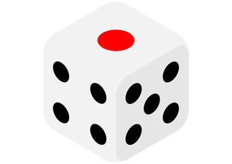 アイソメトリック図　サイコロ