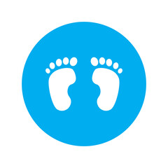 Obraz premium footprint baby boy icon vector