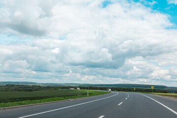 Fototapeta premium speedway at summertime cloudy sunny day