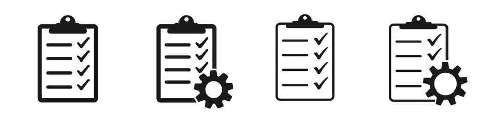 Obraz premium Checklist set icon vector illustration