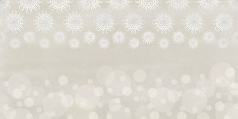 Winter horizontal background with snowflakes. Advertising banner.