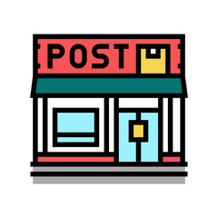 post office color icon vector. post office sign. isolated symbol illustration