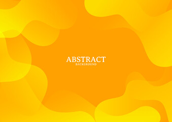 Abstract yellow fluid shape gradient background concept