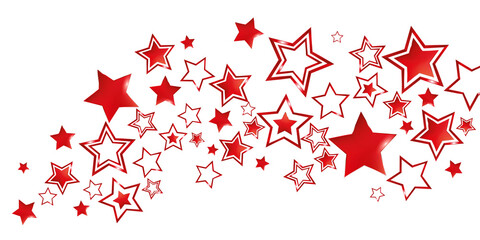 Christmas red stars on a white background banner  Party winter celebration 
