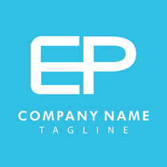 modern logo initial letter EP vector design