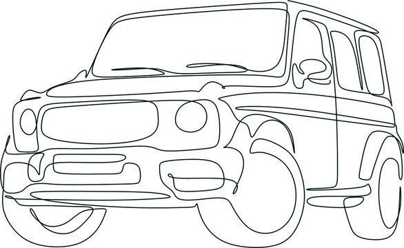 recommend clip art: Car vector one line art. Line drawing car illstration