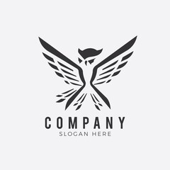owl wings logo design