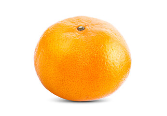 Ripe orange isolated on white background
