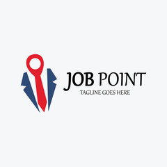 Job point logo design template. Vector illustration