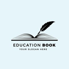 education book logo design template