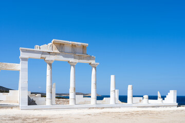 Apollo Temple and Sanctuary on Despotiko Island. Cyclades of Greece.