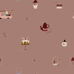 modern boho hygge minimalism. merry christmas and new year. winter stickers for design. vector set of christmas elements.