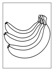 Coloring Book Pages for Kids. Coloring book for children. Fruits.