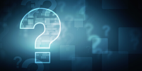 
2d illustration question mark background